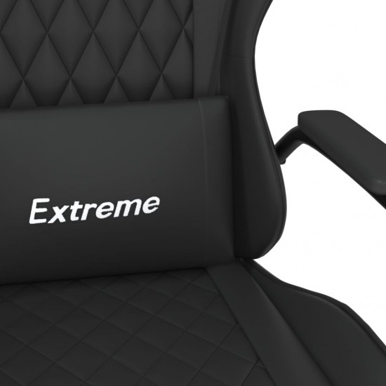 Žaidimų kėdė, juodos spalvos, dirbtinė oda
