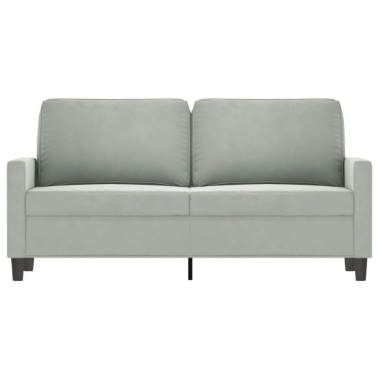 Dvivietė sofa, šviesiai pilkos spalvos, 140cm, aksomas