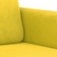 Sofos komplektas su pagalvėmis, 2 dalių, geltonas, aksomas