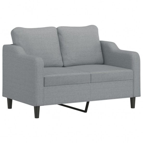 Dvivietė sofa, šviesiai pilkos spalvos, 120cm, audinys