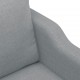Dvivietė sofa, šviesiai pilkos spalvos, 120cm, audinys