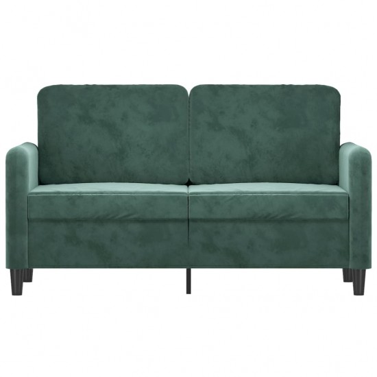 Dvivietė sofa, tamsiai žalios spalvos, 120cm, aksomas