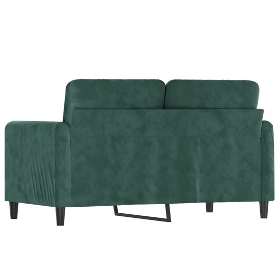 Dvivietė sofa, tamsiai žalios spalvos, 120cm, aksomas