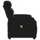 Atlošiamas masažinis krėslas, juodos spalvos, audinys