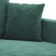 Dvivietė sofa, tamsiai žalios spalvos, 140cm, aksomas