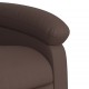 Atsistojantis atlošiamas masažinis krėslas, rudas, dirbtinė oda