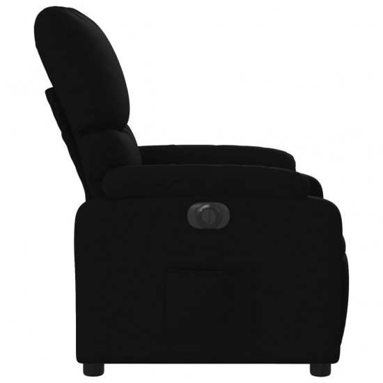 Elektrinis atlošiamas krėslas, juodos spalvos, audinys