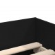 Lovos rėmas su stalčiais, juodas, 75x190cm, mažas vienvietis