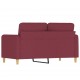 Dvivietė sofa, raudonojo vyno spalvos, 120cm, audinys