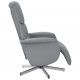 Atlošiama kėdė su pakoja, šviesiai pilkos spalvos, audinys