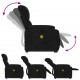 Atsistojantis masažinis krėslas, juodas, mikropluošto audinys