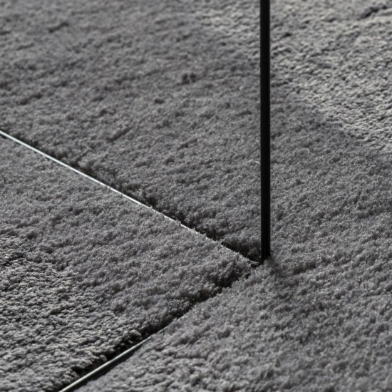 Kilimas HUARTE, antracito, 140x200 cm, trumpi šereliai