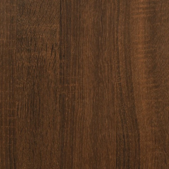 Knygų lentyna, ruda ąžuolo, 160x28,5x136,5cm, apdirbta mediena