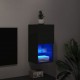 TV spintelė su LED lemputėmis, juodos spalvos, 30,5x30x60cm