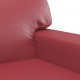 Dvivietė sofa, raudonojo vyno spalvos, 140cm, dirbtinė oda