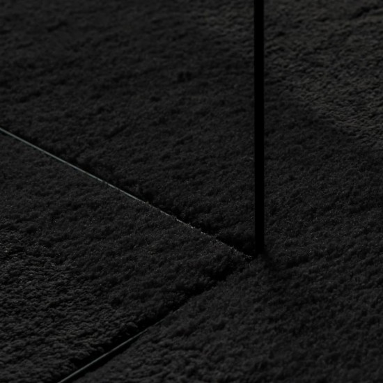 Kilimas HUARTE, juodas, 200x280cm, trumpi šereliai