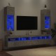 TV spintelės su LED lemputėmis, 2vnt., betono, 30,5x30x90cm