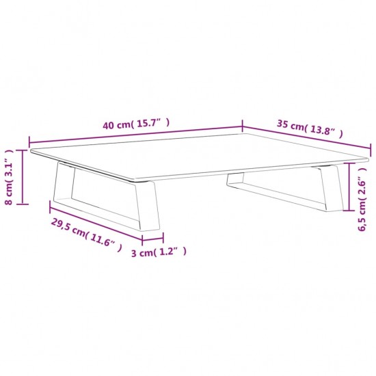 Monitoriaus stovas, baltas, 40x35x8cm, stiklas ir metalas