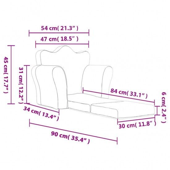 Vaikiška sofa-lova, pilka, minkštas pliušas, su žvaigždėmis