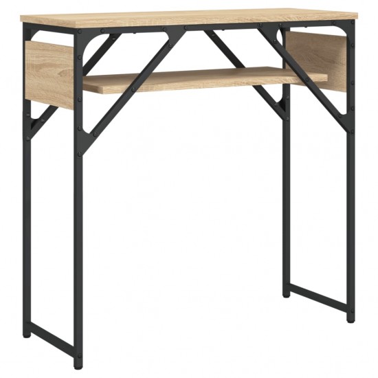 Konsolinis staliukas su lentyna, ąžuolo, 75x30x75cm, mediena