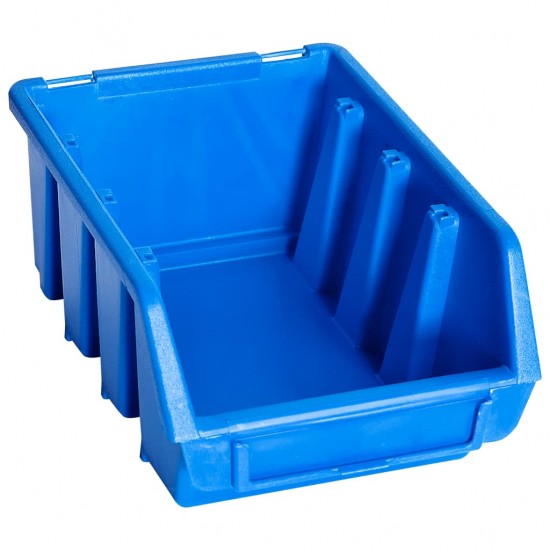Sudedamos sandėliavimo dėžės, 20vnt., mėlynos, plastikas