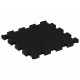 Guminės grindų plytelės, 9vnt., juodos, 30x30cm, 16mm