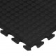 Guminė grindų plytelė, juodos spalvos, 90x120cm, 12mm