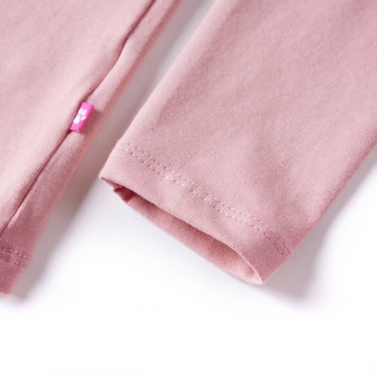 Vaikiški marškinėliai ilgomis rankovėmis, šviesiai rožiniai, 104