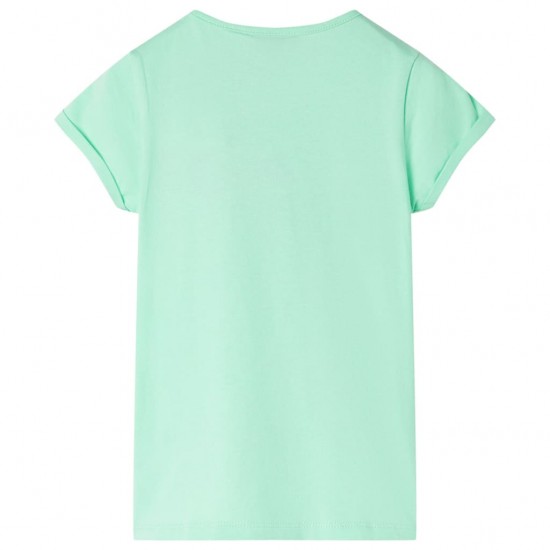 Vaikiški marškinėliai, ryškiai žalios spalvos, 104 dydžio