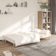 Dvivietė sofa-lova, kreminės spalvos, audinys