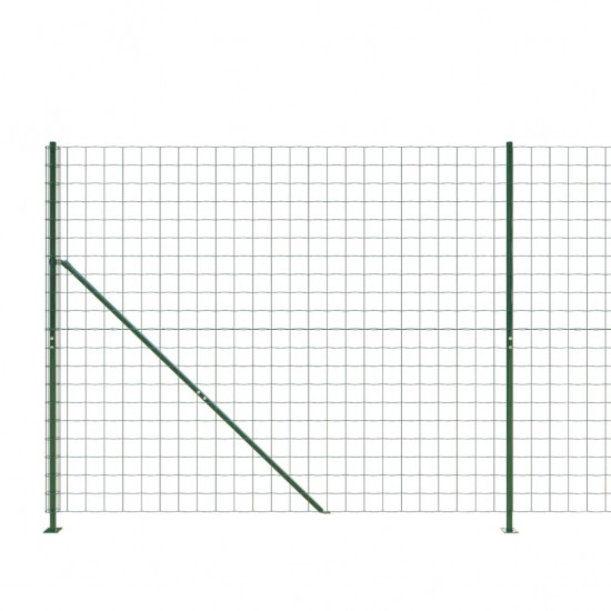 Vielinė tinklinė tvora su flanšais, žalios spalvos, 2,2x25m