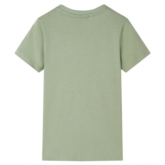 Vaikiški marškinėliai, šviesios chaki spalvos, 104 dydžio
