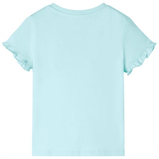 Vaikiški marškinėliai ilgomis rankovėmis, šviesiai mėlyni, 140 dydžio