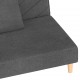 Dvivietė sofa-lova su dvejomis pagalvėmis, pilka, audinys