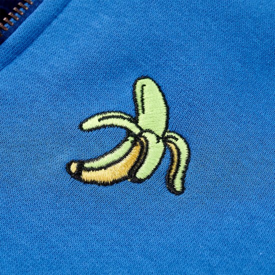 Vaikiškas sportinis megztinis su gobtuvu ir užtrauktuku, mėlyni, 128