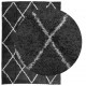 Shaggy tipo kilimas, juodas ir kreminis, 240x340cm