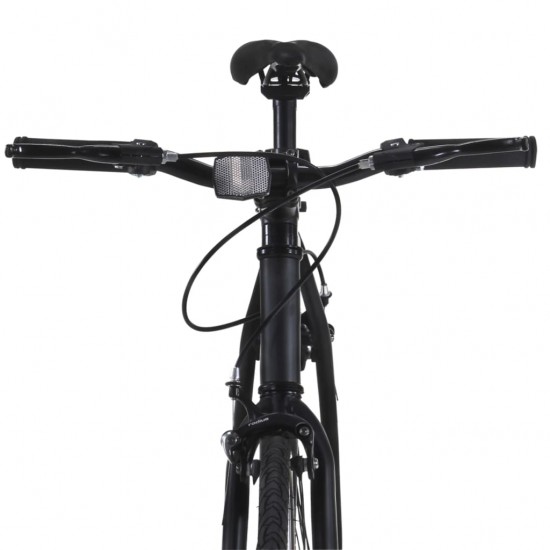 Fiksuotos pavaros dviratis, juodos spalvos, 700c, 55cm