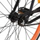 Fiksuotos pavaros dviratis, juodas ir oranžinis, 700c, 51cm