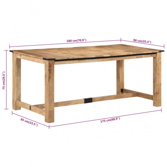 Valgomojo stalas, 180x90x75cm, mango medienos masyvas