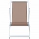 Paplūdimio kėdės, 2vnt., rudos, aliuminis ir tekstilenas