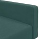 Dvivietė sofa-lova su pakoja, tamsiai žalios spalvos, aksomas