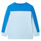 Vaikiškas sportinis megztinis, ryškiai ir šviesiai mėlynas, 140 dydžio