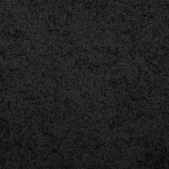 Shaggy tipo kilimas, juodos spalvos, 120x120cm, aukšti šereliai