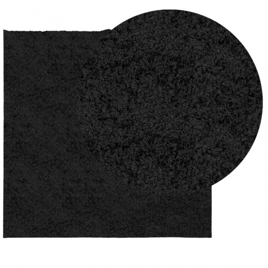 Shaggy tipo kilimas, juodos spalvos, 160x160cm, aukšti šereliai