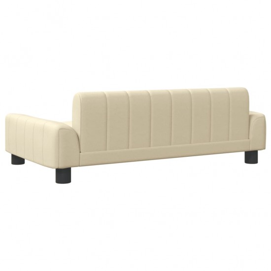 Vaikiška sofa, kreminės spalvos, 90x53x30cm, audinys