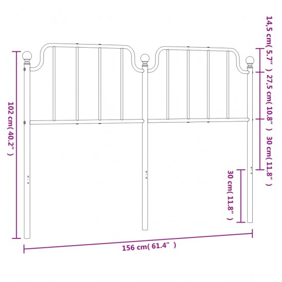 Metalinis galvūgalis, juodos spalvos, 150cm