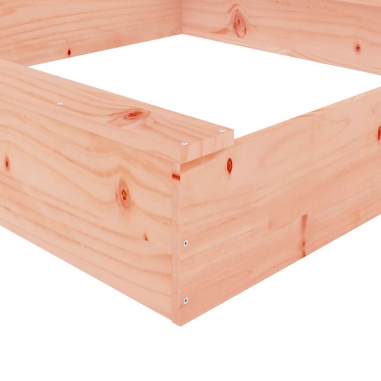 Smėlio dėžė su sėdynėmis, douglas eglės masyvas, kvadratinė