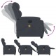 Elektrinis masažinis krėslas, tamsiai pilkas, aksomas