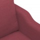 Dvivietė sofa, raudonojo vyno spalvos, 120cm, audinys