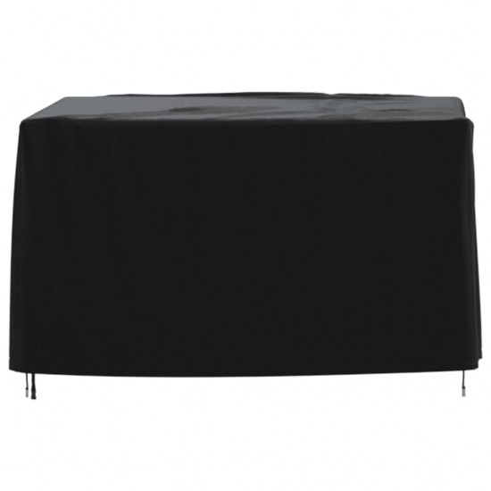 Sodo baldų uždangalas, juodas, 125x125x74 cm, 420D oksfordas